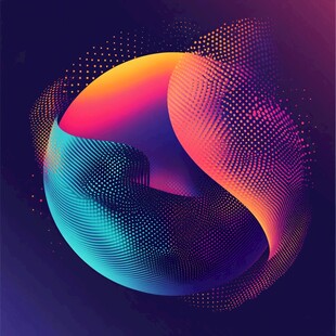炫彩渐变流体抽象艺术图形