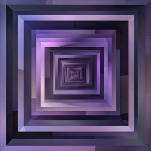 紫色几何嵌套抽象空间背景