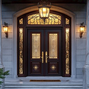 欧式奢华双开入户大门