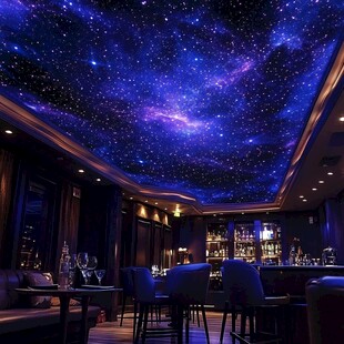星空主题室内酒吧场景