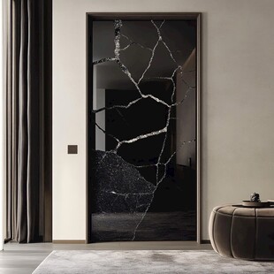 现代风裂纹玻璃装饰门