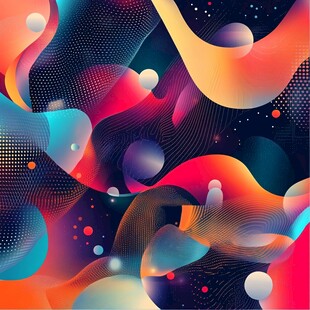 梦幻流体渐变抽象艺术画面