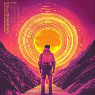 旅人迈向幻彩日出之境