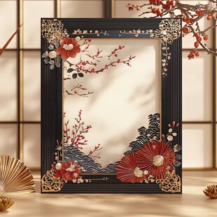 中式繁花装饰相框