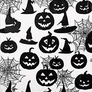 万圣节元素图案 南瓜女巫蛛网