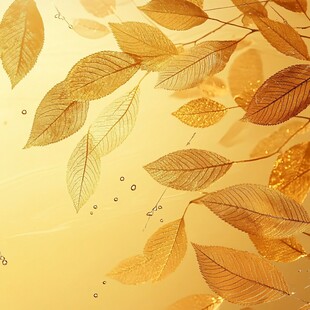 金秋落叶 梦幻光影之美