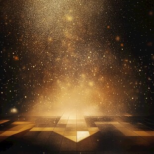 金色闪耀舞台背景特效图