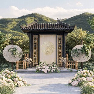 中式庭院浪漫婚礼场景