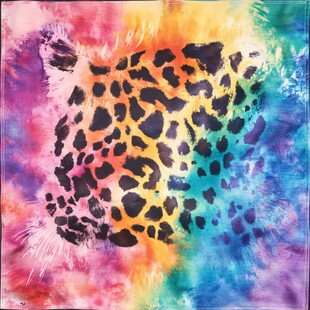 彩色豹纹艺术图案