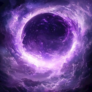 梦幻紫色宇宙漩涡奇观