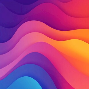 渐变彩色波浪背景图案
