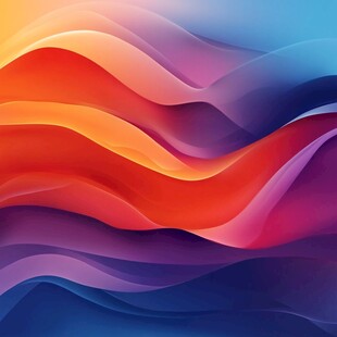 炫彩动感波浪抽象背景图
