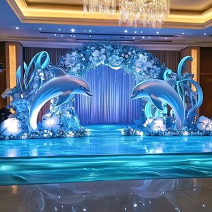 梦幻海洋主题婚礼舞台布置