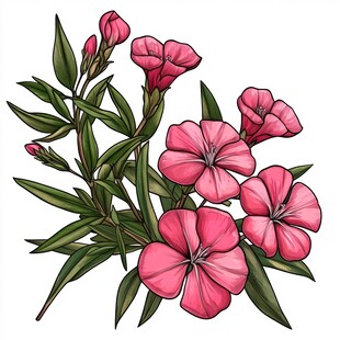 粉红色花朵插画