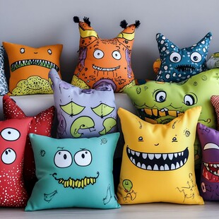 可爱搞怪怪物抱枕大集合