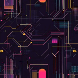 炫酷科技风电路抽象图案