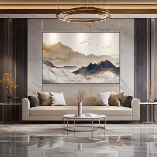 现代客厅中式山水装饰画