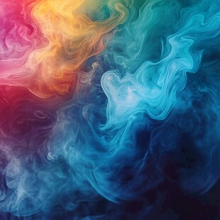 梦幻多彩烟雾艺术画面