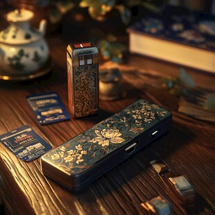 古风花纹充电宝古韵十足