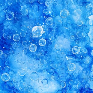 蓝色水彩风气泡背景图案