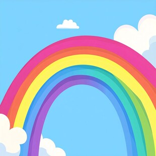 天空中的绚丽彩虹