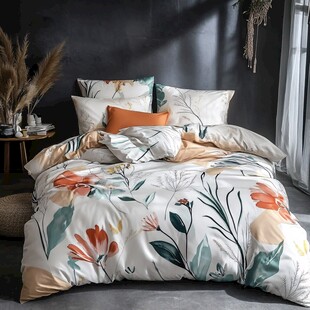 花卉图案床上用品展示