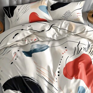 抽象艺术风床上用品套装