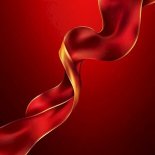 红色飘带 动感绚丽背景
