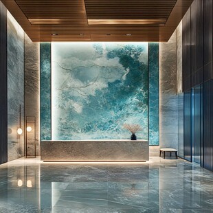 现代奢华大厅接待区设计