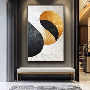 现代抽象艺术玄关装饰画