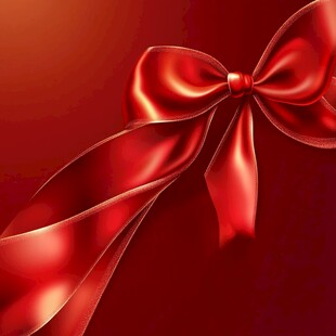 喜庆红色蝴蝶结装饰图