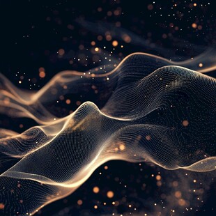 梦幻金色流动线条背景图