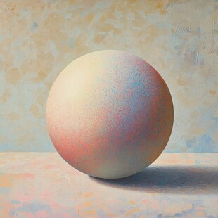 多彩球体静物绘画