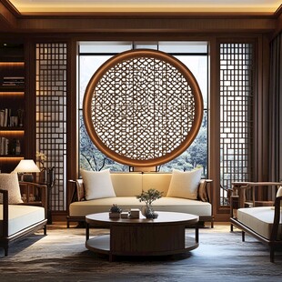 中式雅致客厅室内景观