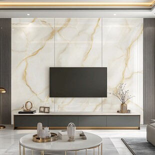 现代简约大理石电视背景墙
