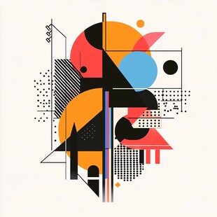 几何抽象艺术图形设计