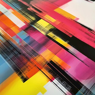 多彩几何抽象艺术图案