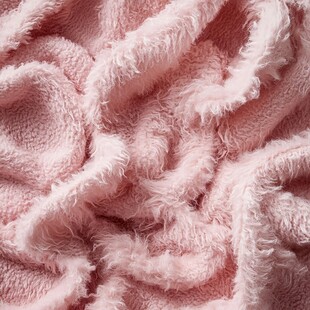 柔软粉色毛绒织物纹理