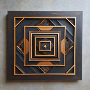 几何嵌套装饰画