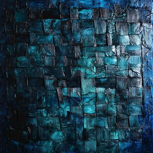 蓝绿色调抽象纹理艺术图案