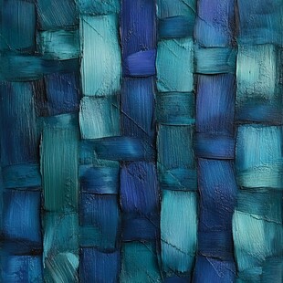 蓝绿色编织纹理艺术图案