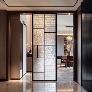 现代简约风玻璃隔断玄关