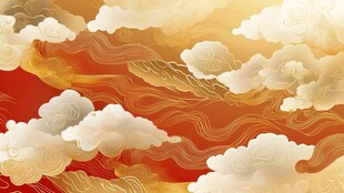 中式祥云背景图