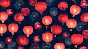 中式红灯笼背景图案