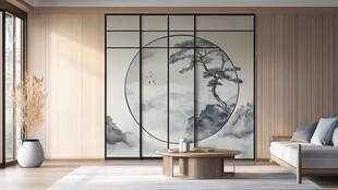 中式禅意客厅 雅致屏风装饰