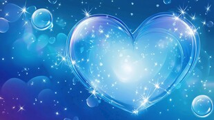 梦幻心形气泡背景图