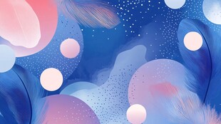 梦幻渐变羽毛背景图案