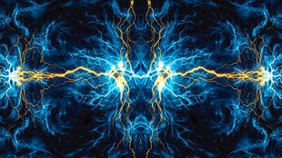 炫酷闪电对称特效画面