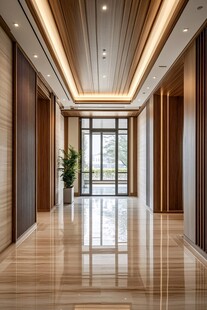 现代简约风宽敞明亮走廊