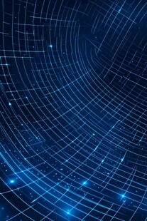 科技感蓝色网格线条背景图